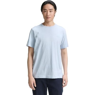 TOM TAILOR Basic T-shirt för män av bomull, 13302 – Ljusblå, S TOM TAILOR Basic T-shirt för män av bomull, 13302 – Ljusblå, S