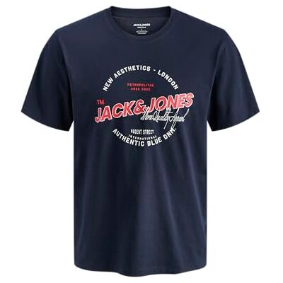JACK & JONES Jjelogo Tee Ss O-Neck 2 Col Ss26 Sn, Sky Captain, M JACK & JONES Jjelogo Tee Ss O-Neck 2 Col Ss26 Sn, Sky Captain, M