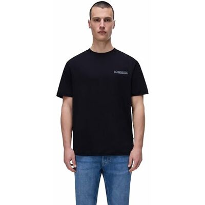 Napapijri Senar svart kortärmad T-shirt, Svart skönhet, 3XL Napapijri Senar svart kortärmad T-shirt, Svart skönhet, 3XL