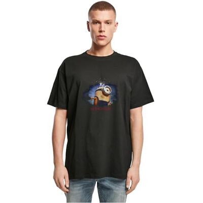 MERCHCODE T-shirt Minions In The Makin Loose Tee – överdimensionerad passform med överlappande axlar och tryck på framsidan, streetwear kortärmad skjorta MERCHCODE T-shirt Minions In The Makin Loose Tee – överdimensionerad passform med överlappande axlar och tryck på framsidan, streetwear kortärmad skjorta