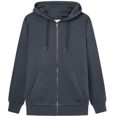 Springfield Basic Zip Up Huvtröja L/S, blå, S Springfield Basic Zip Up Huvtröja L/S, blå, S