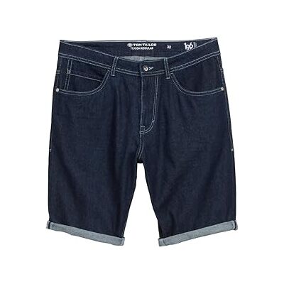 TOM TAILOR Bermudajeans shorts för män, 10138 Rinsed Blue Denim, 29 TOM TAILOR Bermudajeans shorts för män, 10138 Rinsed Blue Denim, 29