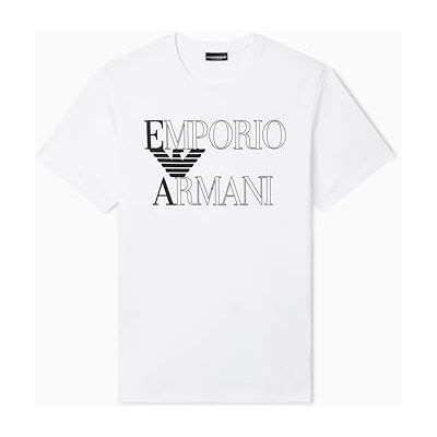 Giorgio Armani T-shirt med rund hals för män vit L Giorgio Armani T-shirt med rund hals för män vit L