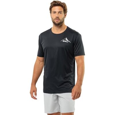 Jack Wolfskin Peak Graphic T M T-shirt, Phantom, s herr, Spöke, S Jack Wolfskin Peak Graphic T M T-shirt, Phantom, s herr, Spöke, S