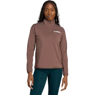 adidas Kobiety Terrex Multi CLIMAWARM Half Zip Tech Fleece Jacket, earth strata/earth strata, XS adidas Kobiety Terrex Multi CLIMAWARM Half Zip Tech Fleece Jacket, earth strata/earth strata, XS