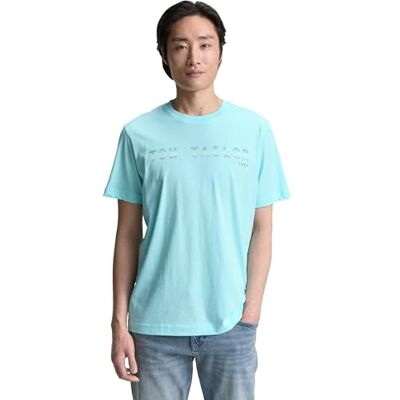 TOM TAILOR T-shirt för män, 34921 – karibisk turkos, M TOM TAILOR T-shirt för män, 34921 – karibisk turkos, M