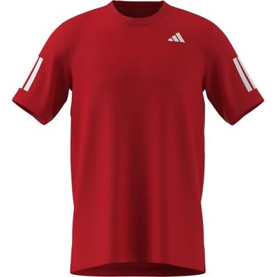 adidas Mezczyzni CLUB TENNIS CLIMACOOL 3-STRIPES T-SHIRT, pure ruby, L adidas Mezczyzni CLUB TENNIS CLIMACOOL 3-STRIPES T-SHIRT, pure ruby, L