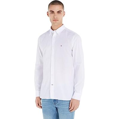 Tommy Hilfiger Casual herrskjortor, Vit (vit), XXL Tommy Hilfiger Casual herrskjortor, Vit (vit), XXL