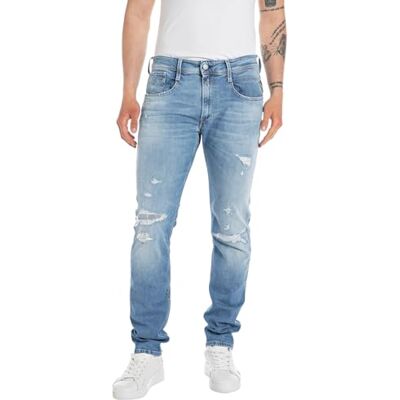 Replay Herrjeans Anbass Slim Fit Bio, Ljusblå 010-2, 30W / 32L Replay Herrjeans Anbass Slim Fit Bio, Ljusblå 010-2, 30W / 32L
