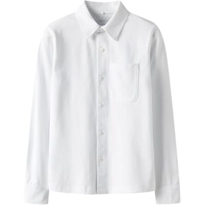 NAME IT Nkmron Ls Jersey skjorta, Ljus vit, 116 NAME IT Nkmron Ls Jersey skjorta, Ljus vit, 116