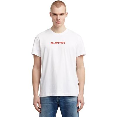 G-STAR 8719965012981 Burger Back Print r t, Vit (vit D26832-d975-110), S G-STAR 8719965012981 Burger Back Print r t, Vit (vit D26832-d975-110), S