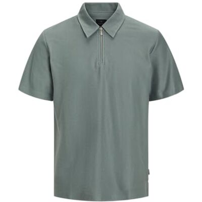 JACK & JONES Jprblaandrew Ss Zip Polo, Stormy Sea, M JACK & JONES Jprblaandrew Ss Zip Polo, Stormy Sea, M