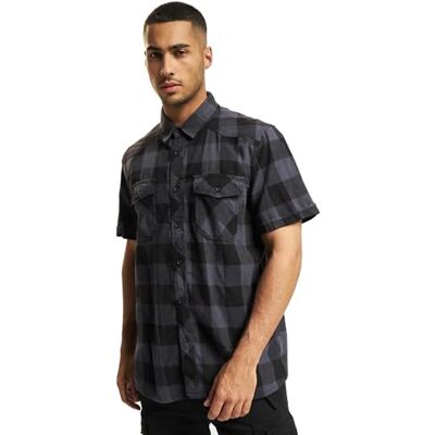 Brandit Check Shirt herrar kortärmad, gråsvart, M Brandit Check Shirt herrar kortärmad, gråsvart, M