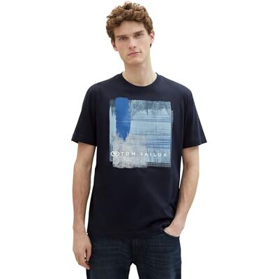 TOM TAILOR T-shirt för män, 10668 – himmelskaptensblå, XL TOM TAILOR T-shirt för män, 10668 – himmelskaptensblå, XL