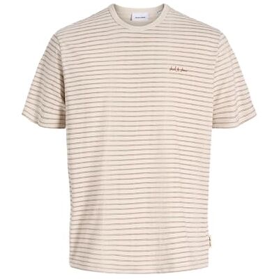 JACK & JONES Jjdevin Daytona randig Tee Ss Crew Neck, Moonbeam, XS JACK & JONES Jjdevin Daytona randig Tee Ss Crew Neck, Moonbeam, XS