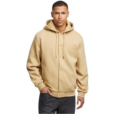 Urban Classics Fluffy Fleece Hoodjacka, Unionbeige, L Urban Classics Fluffy Fleece Hoodjacka, Unionbeige, L