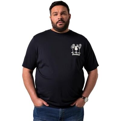 Men Plus Män Plus herr stora storlekar överdimensionerade herrkläder L-8XL män + t-shirt, magpassform, tryck, halv ärm, upp till 8 XL 840153, Marinblå, 6XL Men Plus Män Plus herr stora storlekar överdimensionerade herrkläder L-8XL män + t-shirt, magpassform, tryck, halv ärm, upp till 8 XL 840153, Marinblå, 6XL