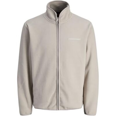 JACK & JONES Jcofusion fleece sweat zip hög hals, Paloma, L JACK & JONES Jcofusion fleece sweat zip hög hals, Paloma, L