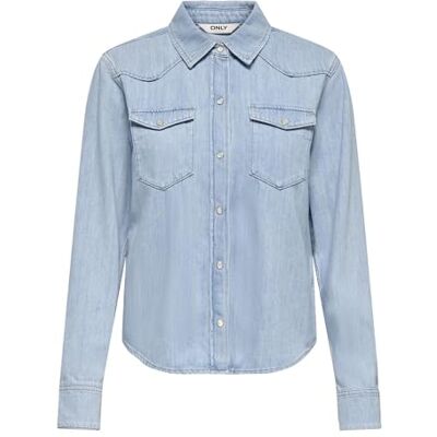 ONLY Onlcharlize Ls DNM skjorta AKM Noos, Ljusblå denim, XXS ONLY Onlcharlize Ls DNM skjorta AKM Noos, Ljusblå denim, XXS