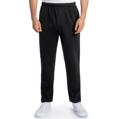 Fruit of the Loom Mäns Eversoft fleece sweatpants & joggingbyxor (Regular & Big Man) träningsbyxor, öppen undersida, svart, medium Fruit of the Loom Mäns Eversoft fleece sweatpants & joggingbyxor (Regular & Big Man) träningsbyxor, öppen undersida, svart, medium