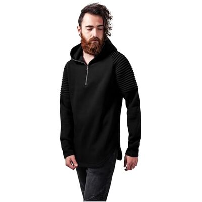 Urban Classics Pleat Sleeves Terry Hoody huvtröja för män Urban Classics Pleat Sleeves Terry Hoody huvtröja för män