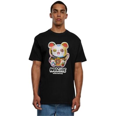 herr t-shirt Welcome Cat Heavy Oversize Tee svart L, svart, L herr t-shirt Welcome Cat Heavy Oversize Tee svart L, svart, L