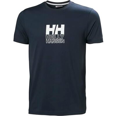 Helly Hansen Core Graphic T T-Shirt för män, 595 marinblå, S Helly Hansen Core Graphic T T-Shirt för män, 595 marinblå, S