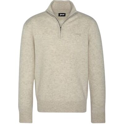 Schott NYC tröja/tröja för herr, Heather Off White, M Schott NYC tröja/tröja för herr, Heather Off White, M