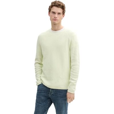 TOM TAILOR herrtröja, 37722 – Lime Green White Twotone, 3XL TOM TAILOR herrtröja, 37722 – Lime Green White Twotone, 3XL
