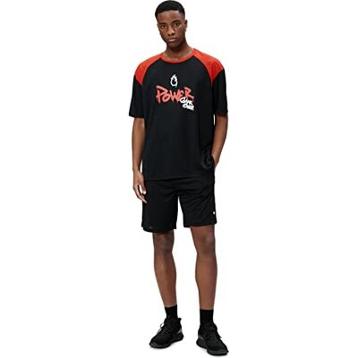 Koton Herr sport överdimensionerad slogan tryckt crew neck kortärmad t-shirt, Svart (999), S Koton Herr sport överdimensionerad slogan tryckt crew neck kortärmad t-shirt, Svart (999), S
