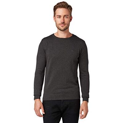 TOM TAILOR herr Tröja, svart grå melange, 3XL TOM TAILOR herr Tröja, svart grå melange, 3XL