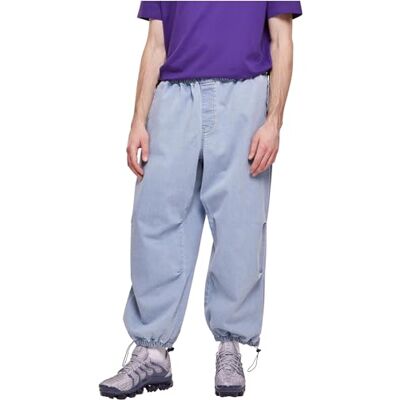 Urban Classics Parachute Jeans för män, Ljusblå tvättad, XL Urban Classics Parachute Jeans för män, Ljusblå tvättad, XL