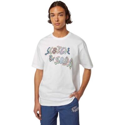 Scotch & Soda Relaxed-Fit Front Artwork T-shirt, Vit 101, S Scotch & Soda Relaxed-Fit Front Artwork T-shirt, Vit 101, S