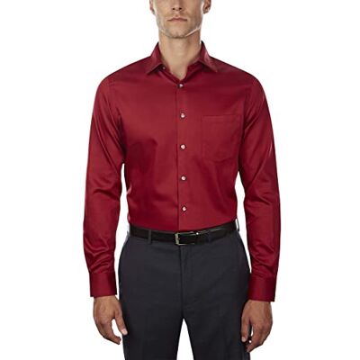 Van Heusen herrskjortor monterad Lux Sateen stretch solid spridningskrage, röd, 38 cm hals 86 cm – 89 cm ärm, Röd, 15 Neck / 34-35 Sleeve Van Heusen herrskjortor monterad Lux Sateen stretch solid spridningskrage, röd, 38 cm hals 86 cm – 89 cm ärm, Röd, 15 Neck / 34-35 Sleeve