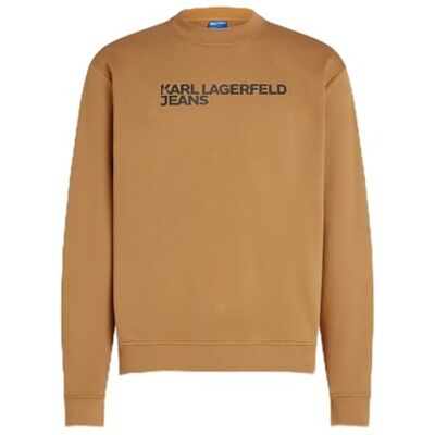 KARL LAGERFELD JEANS , Herr, Essential Logo Sweat, Regular Fit, Brun, XXL KARL LAGERFELD JEANS , Herr, Essential Logo Sweat, Regular Fit, Brun, XXL