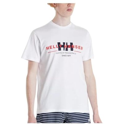 Helly Hansen Core Graphic T-shirt för män, 004 Vit, L Helly Hansen Core Graphic T-shirt för män, 004 Vit, L