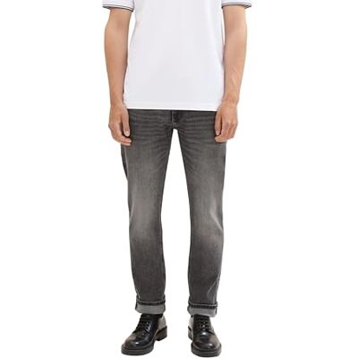 TOM TAILOR Denim män Piers Slim Jeans, 10219 – Used Mid Stone Grey Denim, 28W / 32L TOM TAILOR Denim män Piers Slim Jeans, 10219 – Used Mid Stone Grey Denim, 28W / 32L