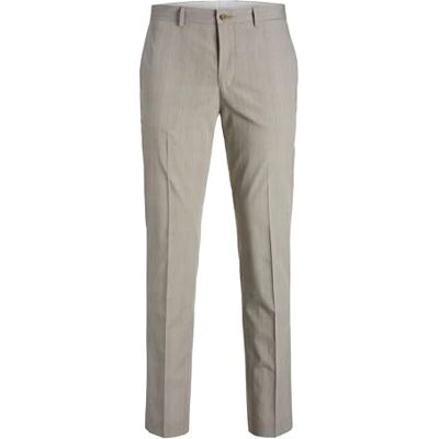 JACK & JONES Herr Jprsolaris Check Byxor Sn kostymbyxor, Vit peppar/kontroller: supersmal passform, 48 JACK & JONES Herr Jprsolaris Check Byxor Sn kostymbyxor, Vit peppar/kontroller: supersmal passform, 48