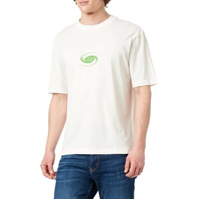 HUGO T-shirt för män, Öppen vit 121, XL HUGO T-shirt för män, Öppen vit 121, XL