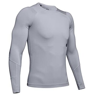 Under Armour Herr Grå Långärmad Kompression T-shirt - Träning Gym Under Armour Herr Grå Långärmad Kompression T-shirt - Träning Gym