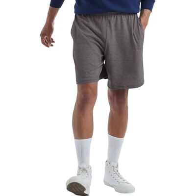 Hanes atletiska shorts för män, favoritshorts i bomull, pull-on stickade shorts med fickor, stickade gymshorts, 19 cm innersöm, XXL Hanes atletiska shorts för män, favoritshorts i bomull, pull-on stickade shorts med fickor, stickade gymshorts, 19 cm innersöm, XXL