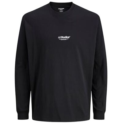 JACK & JONES Jjesoho Tee Ls Crew Neck Noos, svart, XXL JACK & JONES Jjesoho Tee Ls Crew Neck Noos, svart, XXL