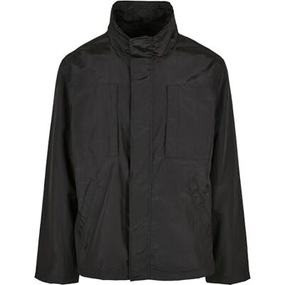 Urban Classics Herr dubbelficka nylon crepe jacka, svart, S Urban Classics Herr dubbelficka nylon crepe jacka, svart, S