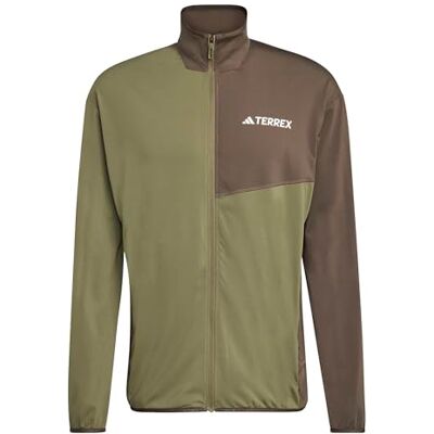 adidas herr Terrex Multi Climawarm Full Zip Tech Fleece Sweatshirt, olive strata, L adidas herr Terrex Multi Climawarm Full Zip Tech Fleece Sweatshirt, olive strata, L