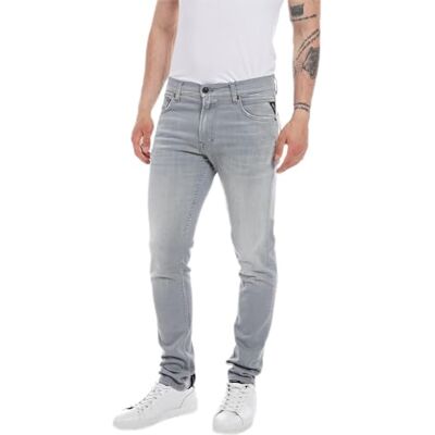 Replay mickym jeans för män, 095 ljusgrå, 33W / 30L Replay mickym jeans för män, 095 ljusgrå, 33W / 30L