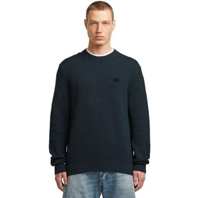 G-STAR Honey Comb Structure r Knit, Blå (Dk Patriot Blue D27106-d631-7160), L G-STAR Honey Comb Structure r Knit, Blå (Dk Patriot Blue D27106-d631-7160), L