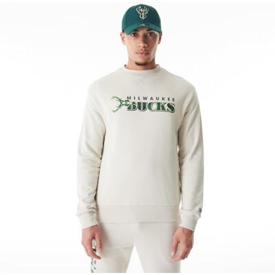 New Era Unisex Milwaukee Bucks Crew Neck Sweatshirt New Era Unisex Milwaukee Bucks Crew Neck Sweatshirt