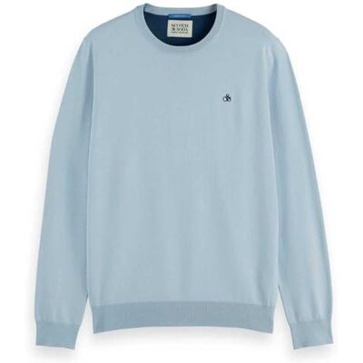Scotch & Soda Seasonal Core – Ecovero Regular Fit Jumper, Shirting Blue 420, M Scotch & Soda Seasonal Core – Ecovero Regular Fit Jumper, Shirting Blue 420, M