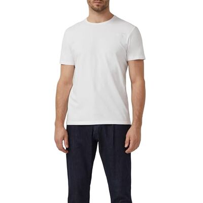 s.Oliver T-shirt för män, Vit 0100, M s.Oliver T-shirt för män, Vit 0100, M