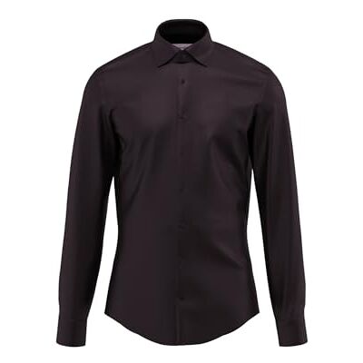 Seidensticker Silkesdekal herr business skjorta – slim fit – lätt att stryka – Kent krage – långärmad – 100% bomull, svart, 40 SE Seidensticker Silkesdekal herr business skjorta – slim fit – lätt att stryka – Kent krage – långärmad – 100% bomull, svart, 40 SE